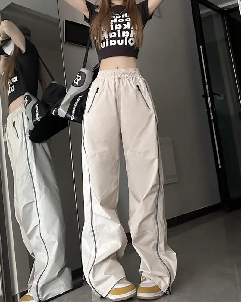 Y2K Track Pants - Retro 90s Grunge, Summer Outfits, Club & Party Fashion for Women