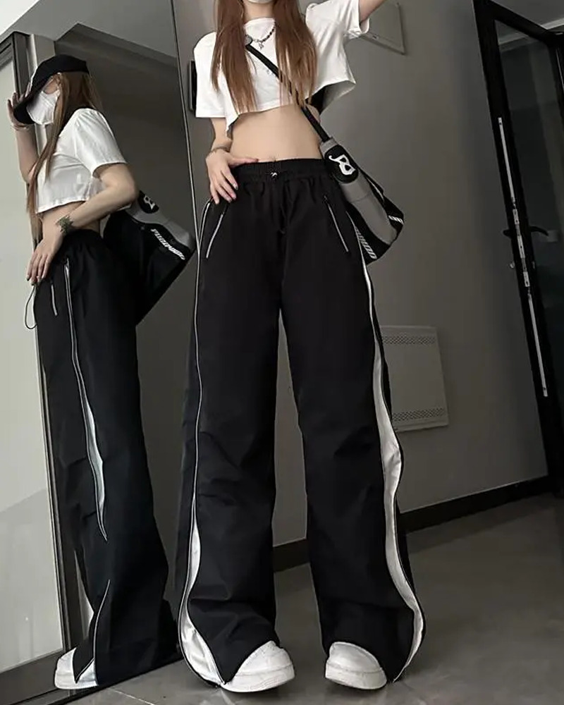 Y2K Track Pants - Retro 90s Grunge, Summer Outfits, Club & Party Fashion for Women