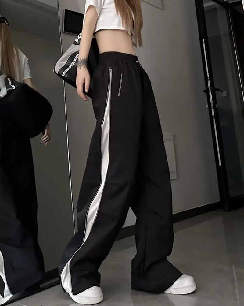 Y2K Track Pants - Retro 90s Grunge, Summer Outfits, Club & Party Fashion for Women
