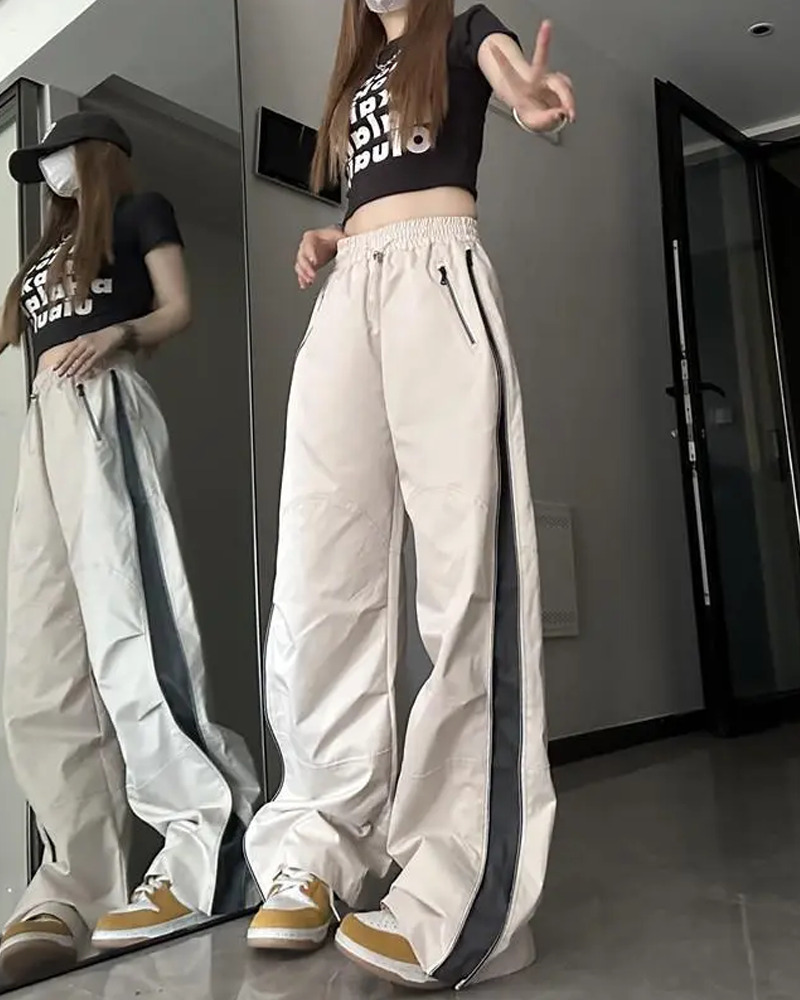 Y2K Track Pants - Retro 90s Grunge, Summer Outfits, Club & Party Fashion for Women