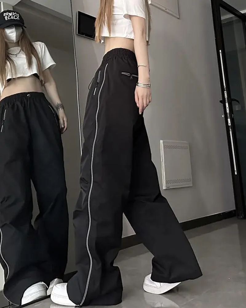 Y2K Track Pants - Retro 90s Grunge, Summer Outfits, Club & Party Fashion for Women