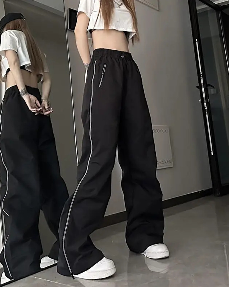 Y2K Track Pants - Retro 90s Grunge, Summer Outfits, Club & Party Fashion for Women
