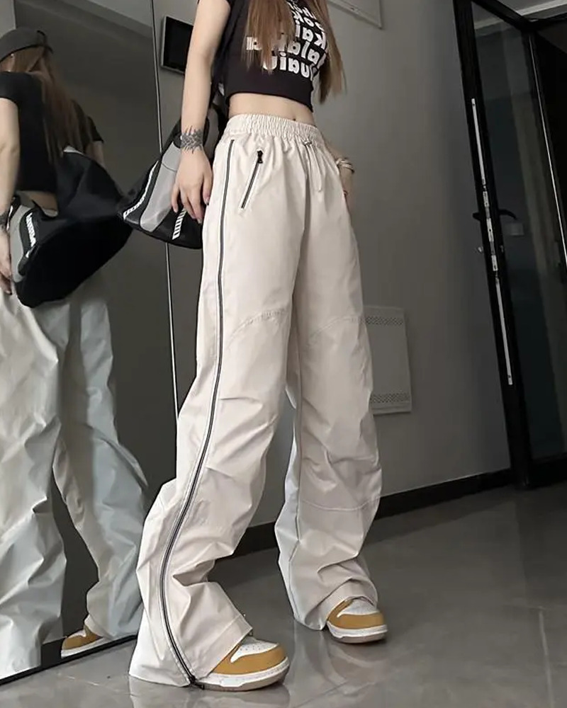 Y2K Track Pants - Retro 90s Grunge, Summer Outfits, Club & Party Fashion for Women