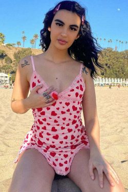 Y2K Valentines Hearts Mini Dress - 90s Grunge, Retro Summer, Y2K Party & Club Outfits
