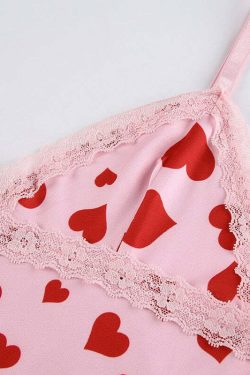 Y2K Valentines Hearts Mini Dress - 90s Grunge, Retro Summer, Y2K Party & Club Outfits