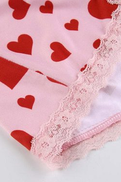 Y2K Valentines Hearts Mini Dress - 90s Grunge, Retro Summer, Y2K Party & Club Outfits