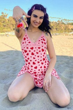 Y2K Valentines Hearts Mini Dress - 90s Grunge, Retro Summer, Y2K Party & Club Outfits