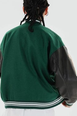 Y2K Varsity Jacket - Retro 90s Grunge, Summer Y2K Outfits, Popstar & Club Fashion