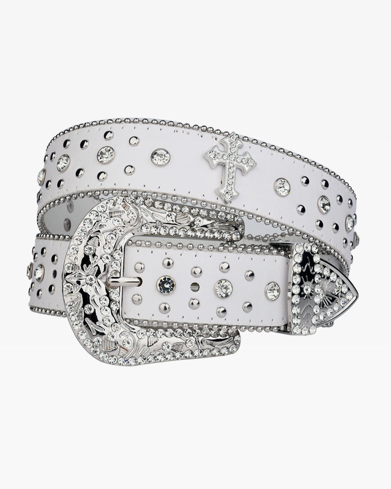 Y2K White Belt - Retro 90s Grunge, Y2K Summer Outfits, Popstar & Club Fashion