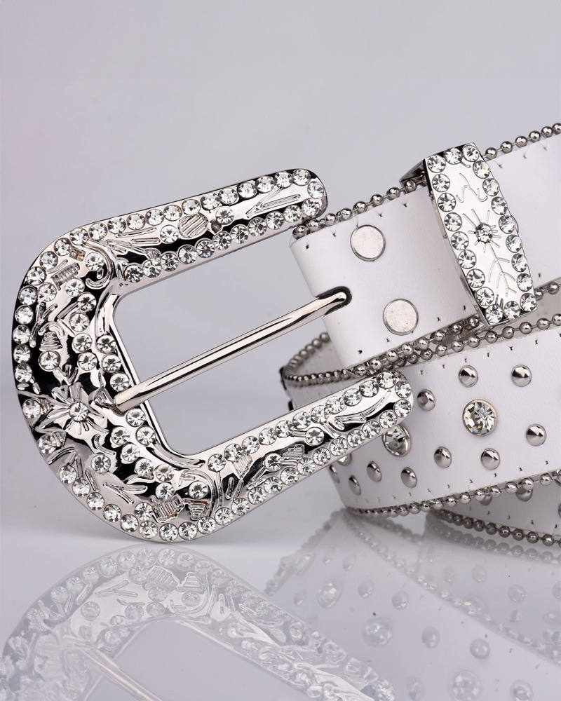 Y2K White Belt - Retro 90s Grunge, Y2K Summer Outfits, Popstar & Club Fashion