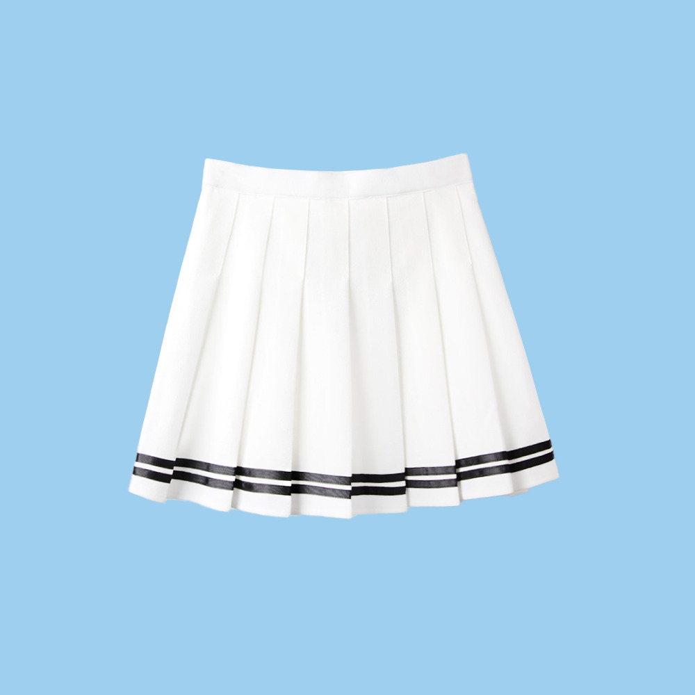 Y2K White High Waist Mini Skirt - 90s Grunge, Retro Summer, Pastel Goth, Y2K Party Outfit