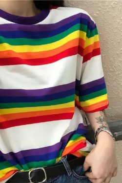 Y2K White Multicolor T-Shirt - Retro 90s Grunge, Summer Outfits, Baby Tees, and Popstar Vibes