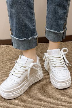 Y2K White Star Shoes - Perfect for 90s Grunge, Retro, and Summer Y2K Outfits