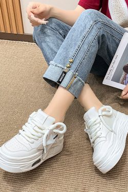 Y2K White Star Shoes - Perfect for 90s Grunge, Retro, and Summer Y2K Outfits