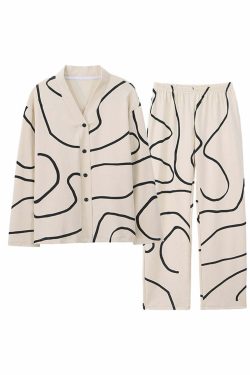 Y2K White Striped Patchwork Cotton Two-Piece Set - 90s Grunge Summer Outfit