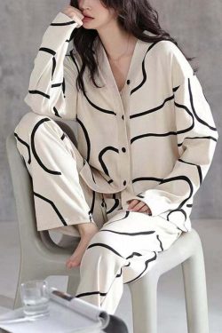 Y2K White Striped Patchwork Cotton Two-Piece Set - 90s Grunge Summer Outfit