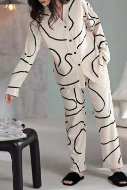 Y2K White Striped Patchwork Cotton Two-Piece Set - 90s Grunge Summer Outfit