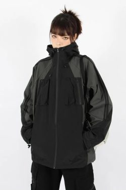 Y2K Windbreaker - Retro 90s Grunge Summer Outfit, Y2K Fashion, Pastel Goth, Y2K Club & Party
