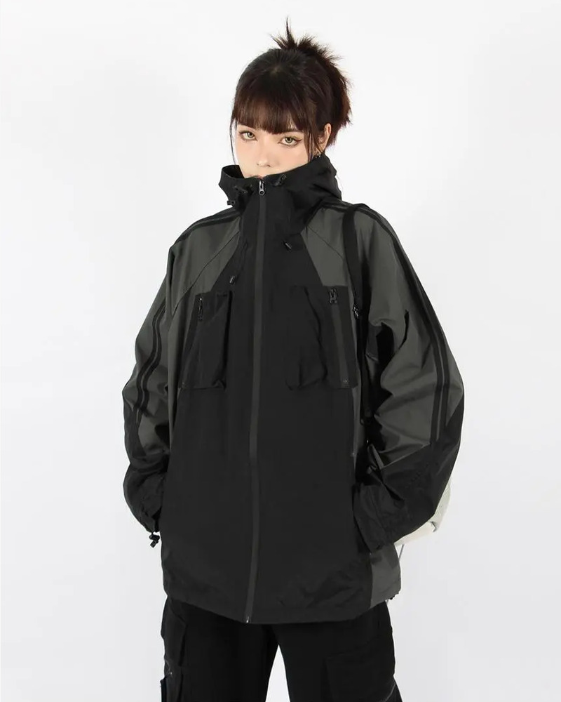 Y2K Windbreaker - Retro 90s Grunge Summer Outfit, Y2K Fashion, Pastel Goth, Y2K Club & Party