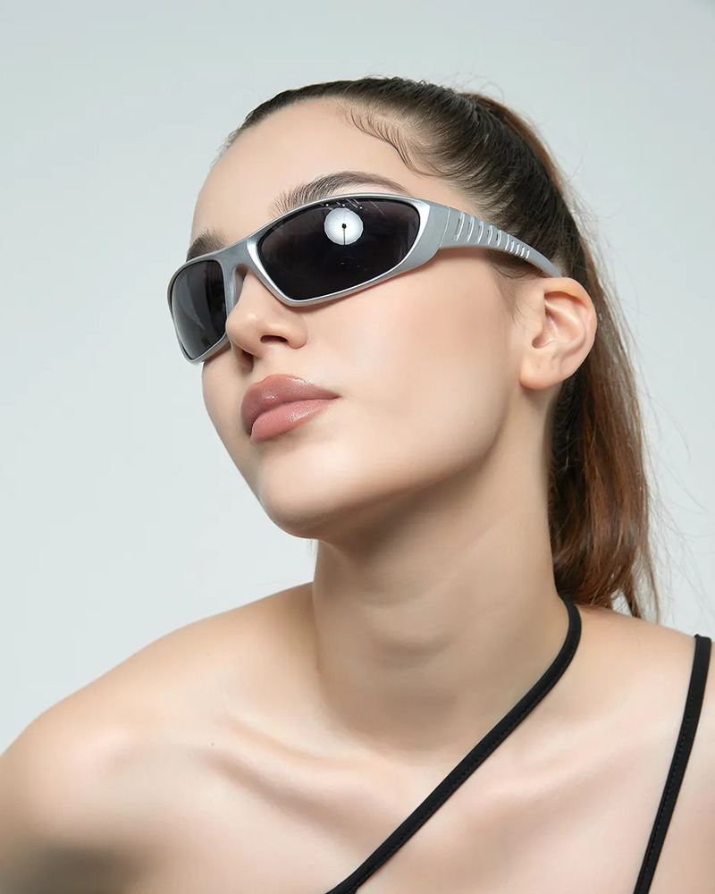 Y2K Wrap Around Sunglasses - Retro 90s Fashion, Grunge, and Hip Hop Style for Y2K Outfits