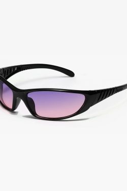 Y2K Wrap Around Sunglasses - Retro 90s Fashion, Grunge, and Hip Hop Style for Y2K Outfits