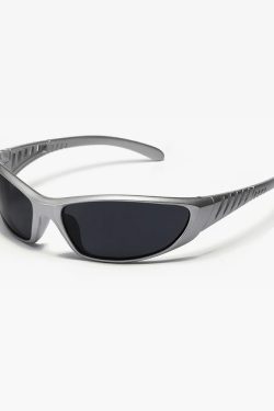 Y2K Wrap Around Sunglasses - Retro 90s Fashion, Grunge, and Hip Hop Style for Y2K Outfits