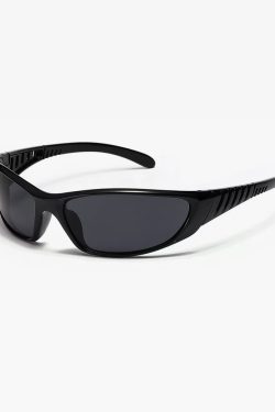 Y2K Wrap Around Sunglasses - Retro 90s Fashion, Grunge, and Hip Hop Style for Y2K Outfits