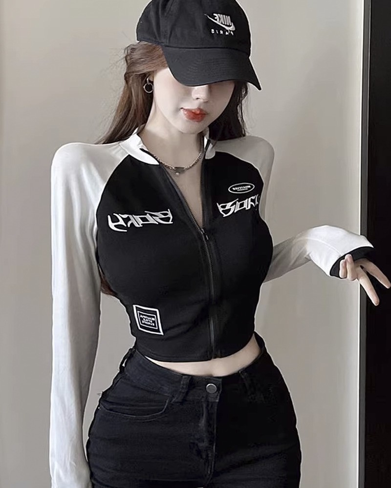 Y2K Zip Crop Top - 90s Grunge, Retro Summer, Pastel Goth, Y2K Party & Club Outfits