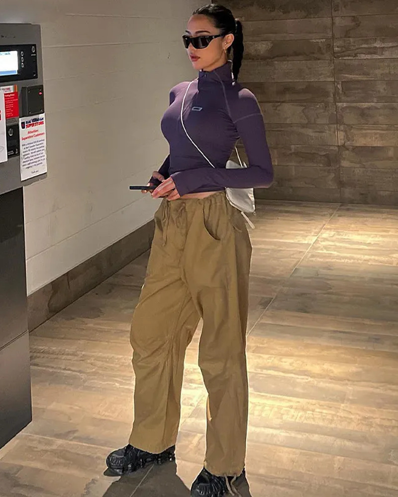 Y2K Zip Up Crop Top - 90s Grunge, Retro Summer, Pastel Goth, Y2K Party & Club Outfits