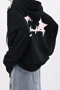 Y2K Zip Up Hoodie - Retro 90s Grunge, Summer Y2K Outfits, Pastel Goth, Y2K Club &