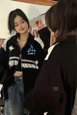 Y2K Zip Up Jacket - Retro 90s Grunge, Summer Outfits, Popstar & Club Fashion
