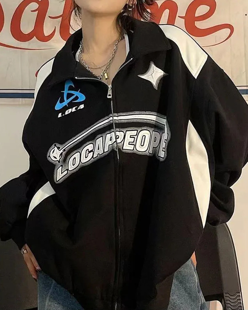 Y2K Zip Up Jacket - Retro 90s Grunge, Summer Outfits, Popstar & Club Fashion