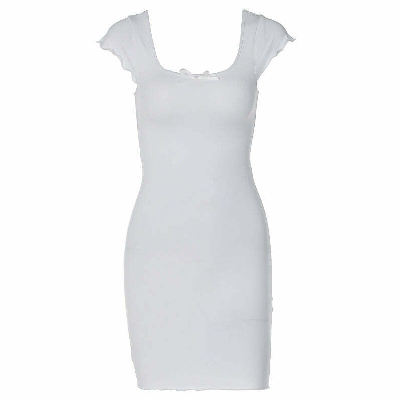 Yamzin Basic Mini Dress - Y2K Summer, 90s Grunge, Retro Style, Y2K Party & Club Outfits
