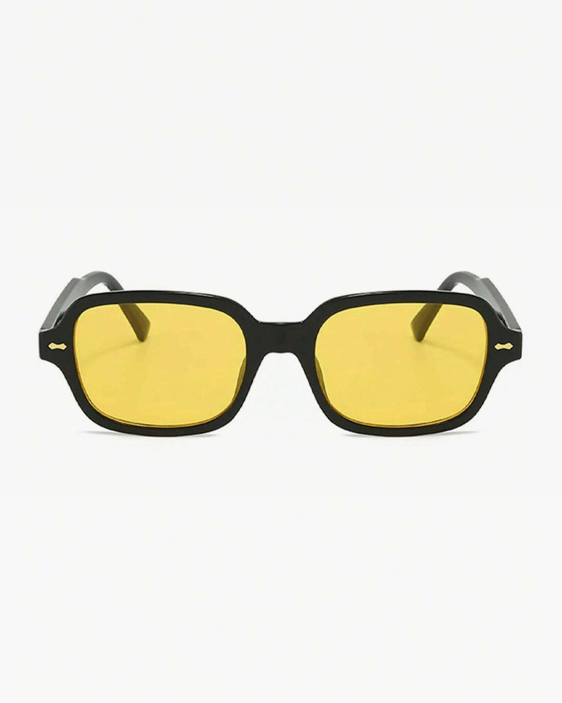 Yellow Tinted Sunglasses - Y2K Summer, 90s Grunge, Retro Style, Y2K Party & Club Outfits