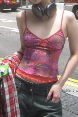 Yeva Mesh Crop Top - Y2K Summer Grunge, 90s Retro, Pastel Goth, Y2K Party & Club Outfits