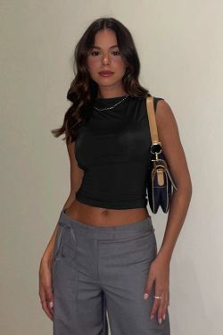 Yilia Backless Top - Y2K Summer Grunge, 90s Retro, Pastel Goth, Y2K Party & Club Outfits