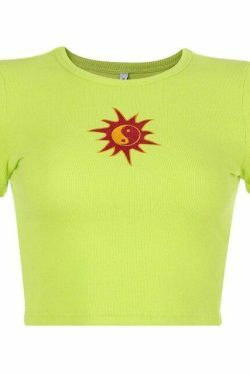 Ying Yang Top - Y2K Summer Grunge Outfit, 90s Fashion, Retro Style, Y2K Club & Party Wear