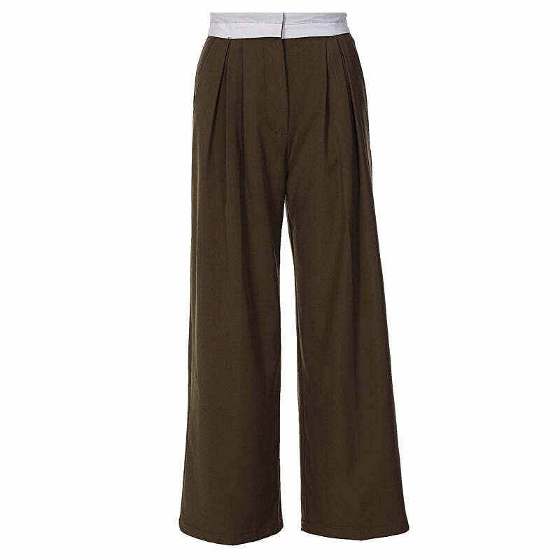 Yoselin Wide Leg Pants - Y2K Summer Grunge, 90s Retro, Pastel Goth, Y2K Club & Party Out
