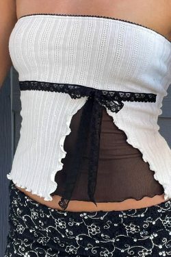 Ysabel Strapless Top - Y2K Summer, 90s Grunge, Retro Goth, Y2K Party & Club Outfits
