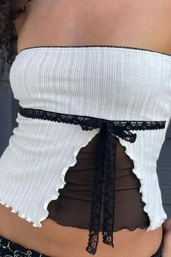 Ysabel Strapless Top - Y2K Summer, 90s Grunge, Retro Goth, Y2K Party & Club Outfits
