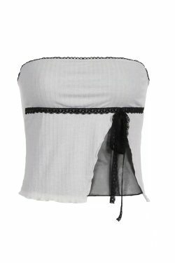 Ysabel Strapless Top - Y2K Summer, 90s Grunge, Retro Goth, Y2K Party & Club Outfits