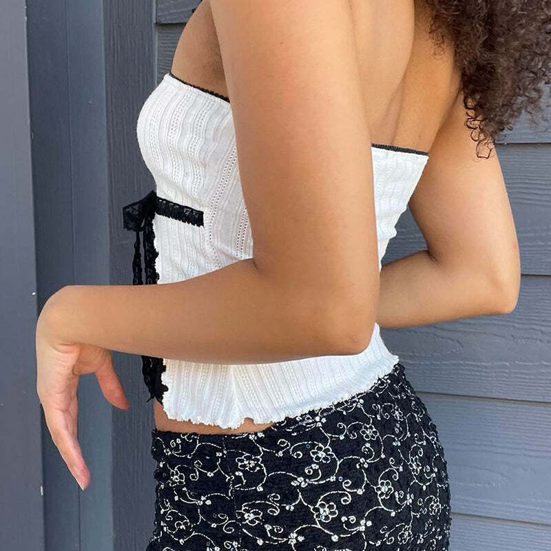 Ysabel Strapless Top - Y2K Summer, 90s Grunge, Retro Goth, Y2K Party & Club Outfits
