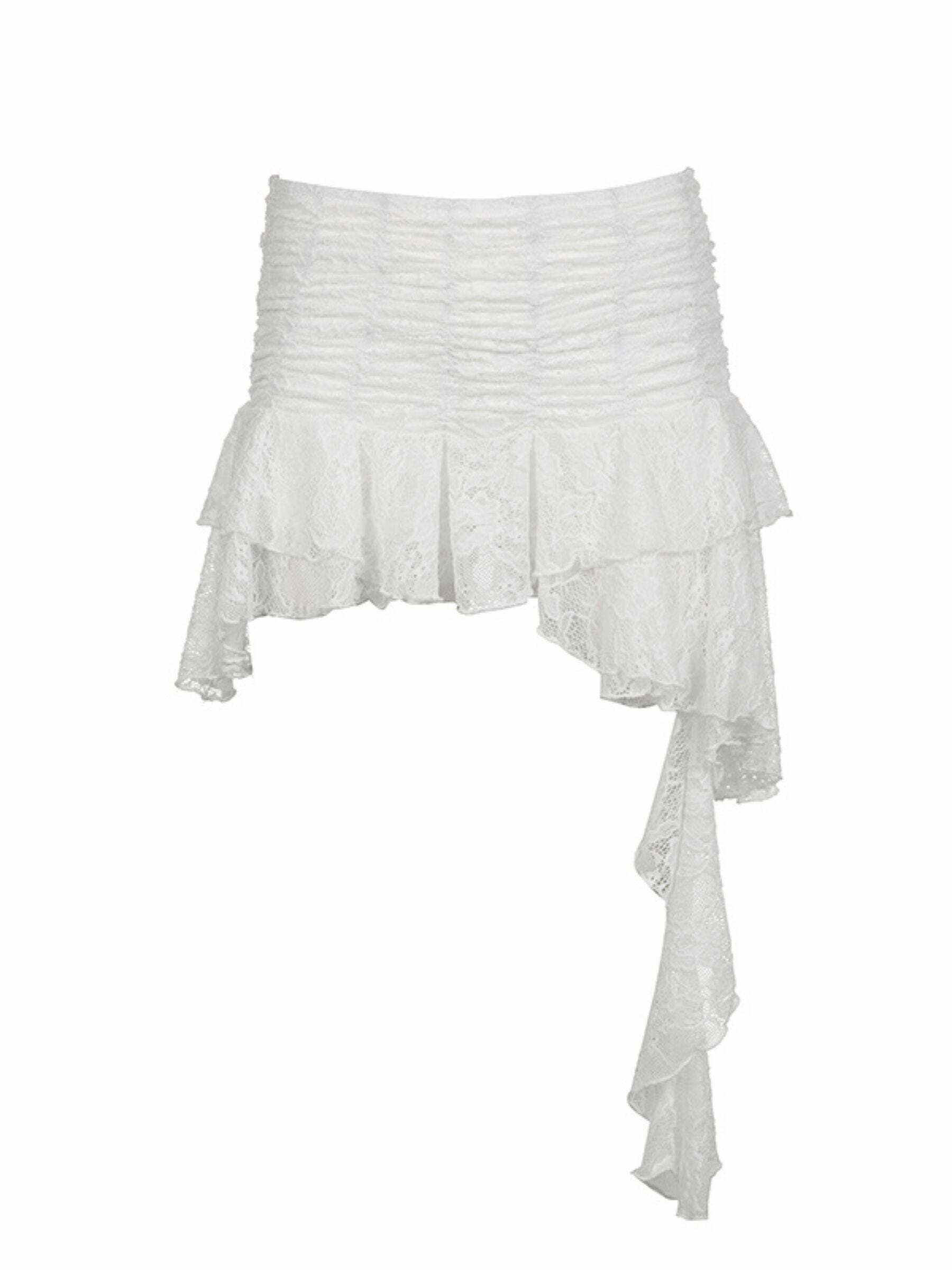 Zaida Lace Mini Skirt - Y2K Summer Outfit, 90s Grunge Fashion, Retro Y2K Party & Club Style