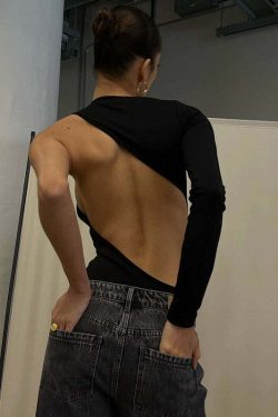 Zaira Backless Bodysuit Top - Y2K Summer, 90s Grunge, Retro Style, Y2K Party & Club Out