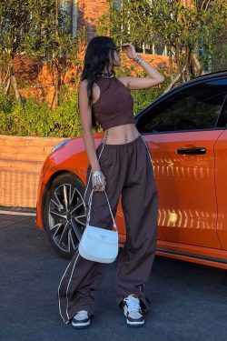 Zakia Parachute Pants - Y2K Summer Grunge & 90s Retro Fashion for Women, Perfect Party Outfit