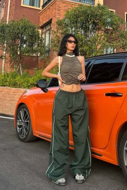 Zakia Parachute Pants - Y2K Summer Grunge & 90s Retro Fashion for Women, Perfect Party Outfit