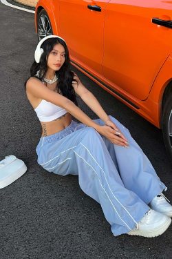 Zakia Parachute Pants - Y2K Summer Grunge & 90s Retro Fashion for Women, Perfect Party Outfit