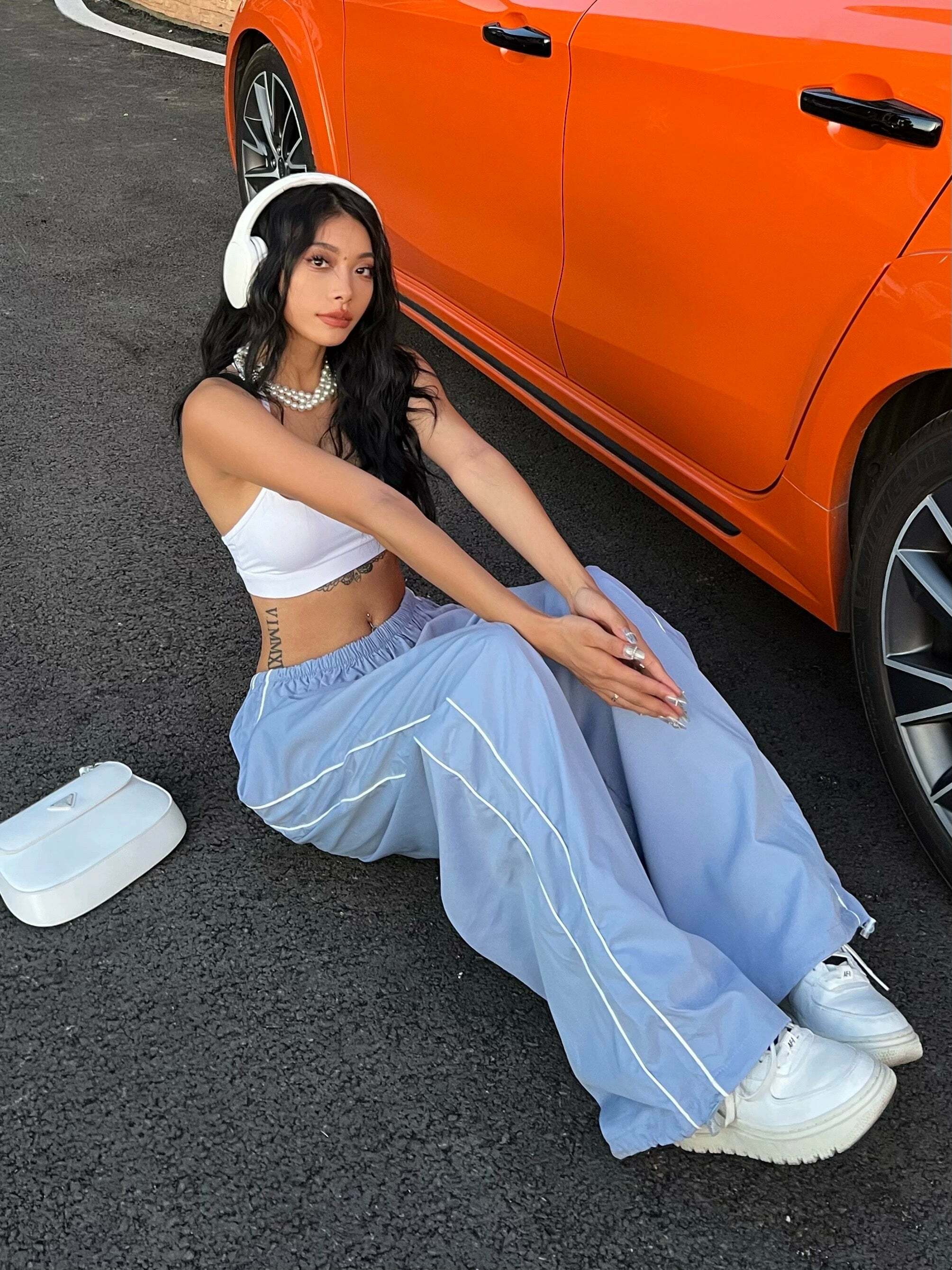 Zakia Parachute Pants - Y2K Summer Grunge & 90s Retro Fashion for Women, Perfect Party Outfit