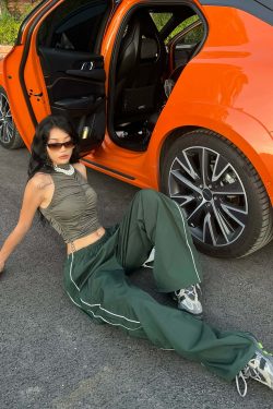 Zakia Parachute Pants - Y2K Summer Grunge & 90s Retro Fashion for Women, Perfect Party Outfit