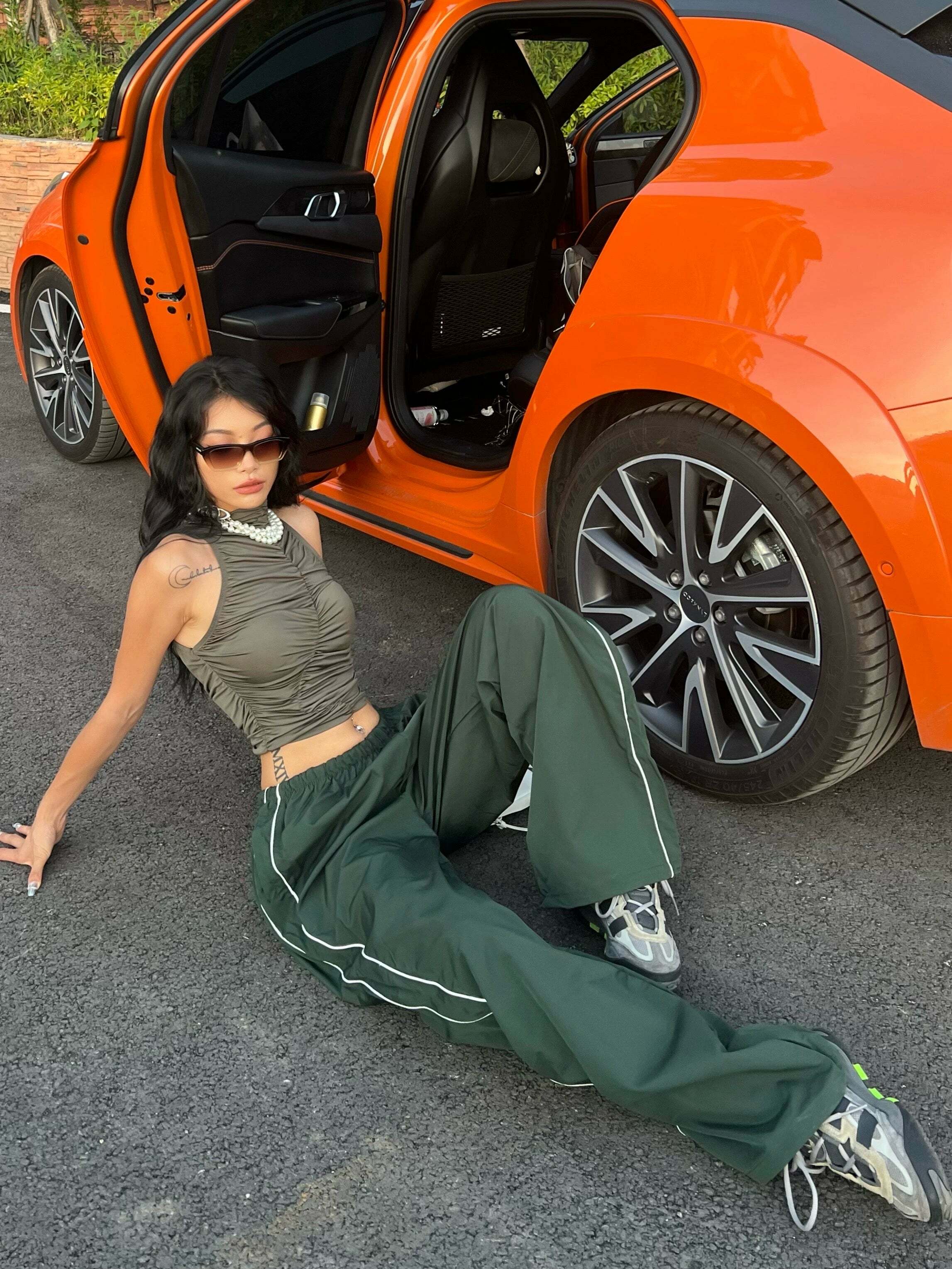 Zakia Parachute Pants - Y2K Summer Grunge & 90s Retro Fashion for Women, Perfect Party Outfit